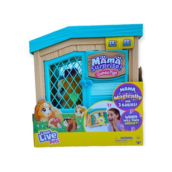 LITTLE LIVE PETS, Mama Surprise Soft Interactive Mama Guinea Pig & Her Hutch NEW - Picture 8 of 8
